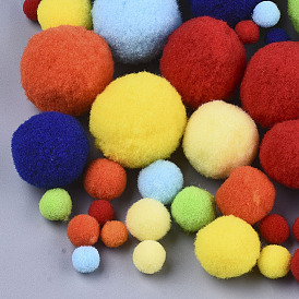 DIY Doll Craft Polyester High-elastic Pom Pom Ball, Round