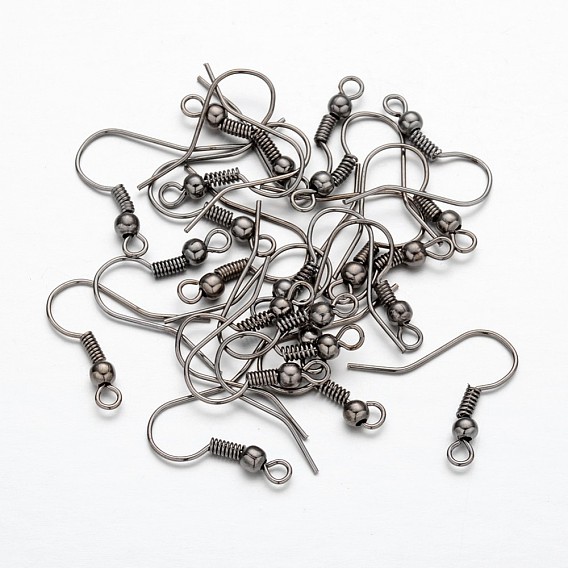 50 crochets de boucle d'oreille en fer, fil d'oreille, avec boucle horizontale, sans cadmium et sans nickel et sans plomb