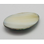 Abalone Shell/Paua Shell Pendants, Single Side, Oval, 34~40x49~58x9.5~15mm, Hole: 1mm