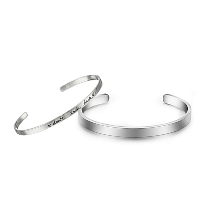 Ébauches de bracelet en aluminium, pour la fabrication de bracelets de manchette bricolage, estampage et gravure de métal