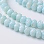 Dyed Natural Freshwater Shell Rondelle Bead Strands, 6x4mm, Hole: 1mm, about 91pcs/strand, 15.6 inch