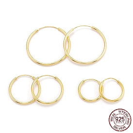 925 Sterling Silver Hoop Earrings, Ring