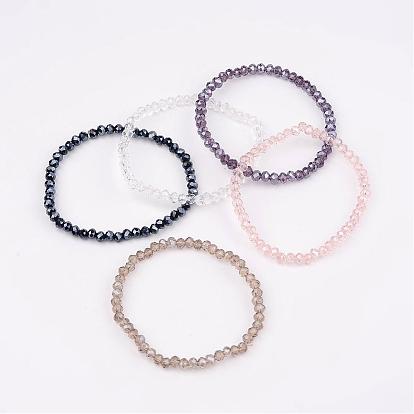 Verre perles bracelets extensibles, 46mm