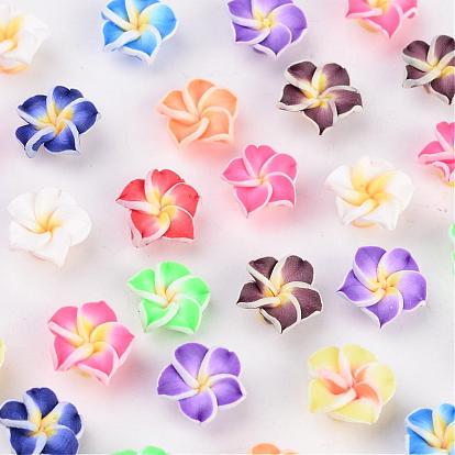 Handmade Polymer Clay 3D Flower Plumeria Beads