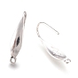 316 Surgical Stainless Steel Earring Hooks, Ear Wire, with Vertical Loop