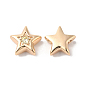 Brass with Cubic Zirconia Beads, Real 18K Gold Plated/Real Platinum Plated, Star