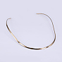 304 Stainless Steel Choker Necklaces, Rigid Necklaces, 120x6 inch (15cm)