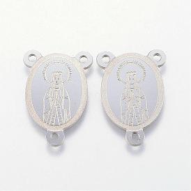 304 acier inoxydableconnecteurs chandeliers , ovale avec la Vierge Marie