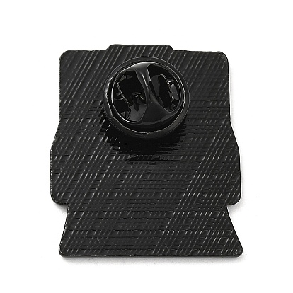 Эмалированные булавки для фотоаппарата/телефона/кассеты, Брошь из сплава с черным покрытием для электрофореза
