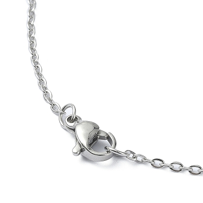Ожерелье-подвеска в виде самородка из смешанных натуральных драгоценных камней 304 с цепочками из нержавеющей стали