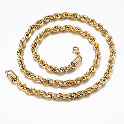 304 нержавеющей стали цепи ожерелья и браслеты, комплекты ювелирных изделий, с карабин-лобстерами 