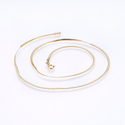 304 Stainless Steel Snake Chain Necklaces, with Lobster Claw Clasps