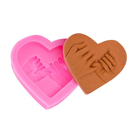 Heart with Pinky Promise DIY Silicone Molds, Fondant Molds, for Ice, Chocolate, Candy, UV Resin & Epoxy Resin Craft Making