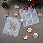 Moldes de silicona de calidad alimentaria con colgante de árbol de Navidad, copo de nieve, campana y castillo, bricolaje, moldes de resina, para resina uv, fabricación de joyas de resina epoxi