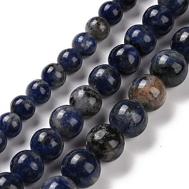 Sodalites naturelles brins de perles, ronde