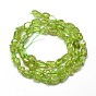 Natural Peridot Nuggets Beads Strands, 5~10x6~7x3~7mm, hole: 1mm, about 14.9 inch ~15.7 inch