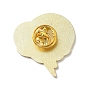 Envelope/Pillow/Heart with Word Enamel Pins, Light Gold Zinc Alloy Brooch for Women