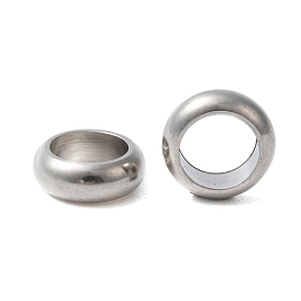 304 из нержавеющей стали бусы, кольцо, 8x2.5 мм, отверстие : 5 мм