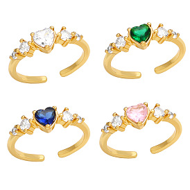Женское кольцо в стиле ретро-шик с сердечком - 18k, позолоченная медь, ювелирные изделия уникального дизайна (rij14)
