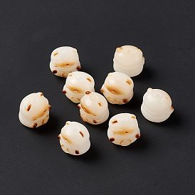 Carved Natural Bodhi Root Beads, Buddha Beads, Cat Shape