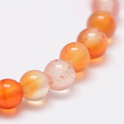 Natural & Synthetic Gemstone Beaded Stretch Bracelets, Round, 52mm