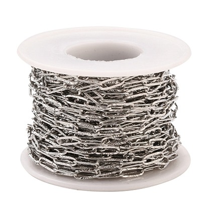 304 цепи скрепки текстурированные нержавеющая сталь, тянутые удлиненные кабельные цепи, пайки, с катушкой