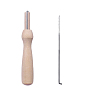 Wood Embroidery Stitching Punch Needle, with Copper Wire, Cross Stitch Tools