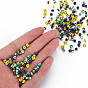 6/0 Opaque Glass Seed Beads, Opaque Colours Seep, Round Hole, Flat Round