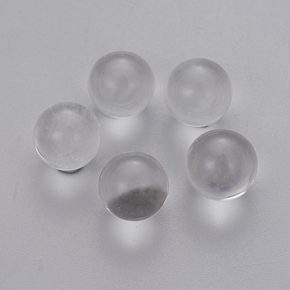Natural Quartz Crystal Beads, Rock Crystal Beads, Gemstone Sphere, Round, No Hole/Undrilled