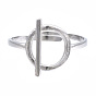 304 открытое манжетное кольцо в форме тумблера из нержавеющей стали, полое массивное кольцо для женщин
