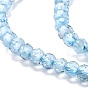 Natural Topaz Crystal Beads Strands, Faceted, Round