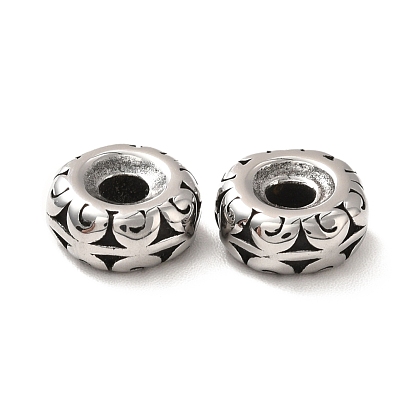 316 Stainless Steel Beads, Rondelle