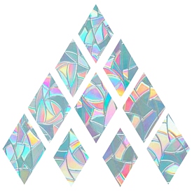 Rainbow Prism Paster, Window Sticker Decorations, Rhombus