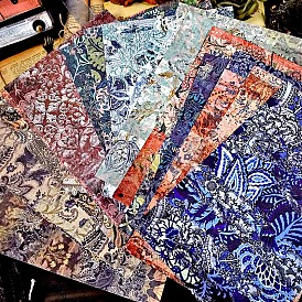 24 Sheets Flower Scrapbook Paper Pads, for DIY Album Scrapbook, Background Paper, Diary Decoration