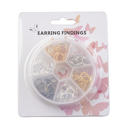 Brass Leverback Earring Findings, with Loop, Silver & Platinum & Golden  & Antique Bronze