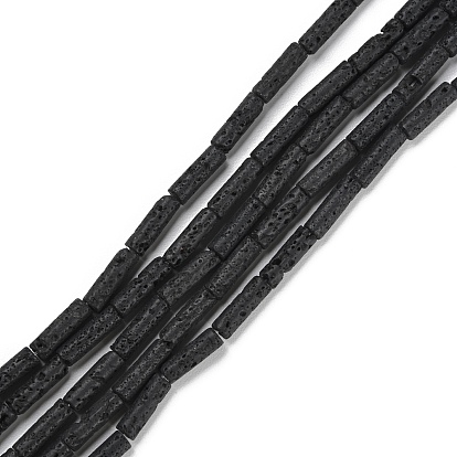 Natural Lava Rock Beads Strands, Column