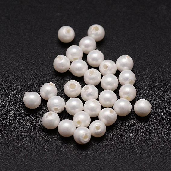 Perlas de concha de perla, rondo, Grado A, medio-perforado