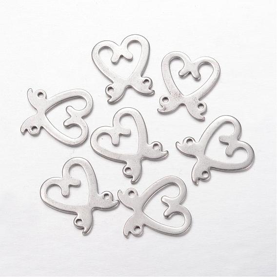 304 Stainless Steel Links Connectors, Heart