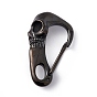 304 Stainless Steel Push Gate Snap Keychain Clasps, Skull