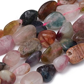 Tourmaline naturelle des perles brins, nuggets, pierre tombée