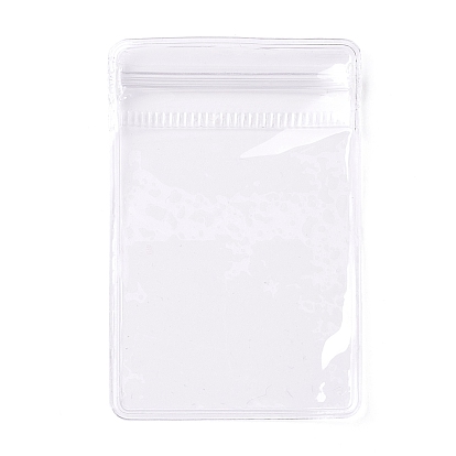 Sacs à fermeture éclair en pvc anti-oxydation, pochette de rangement transparente anti-ternissement pour emballage de bijoux