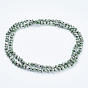 Драгоценные камни из бисера многоцелевые ожерелья / обручальные браслеты, три-четыре петли браслеты, граненые, счеты