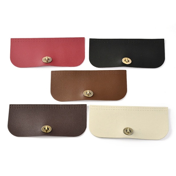 Imitation Leather Bag Cover, Rectangle with Round Corner & Alloy Twist Lock Clasps, Bag Replacement Accessories