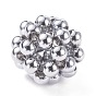 Electroplated Glass Woven Beads, Cluster Beads, Round
