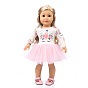 Flower Pattern Cotton Doll Dress, Doll Clothes Outfits, Fit for American 18 inch Girl Dolls