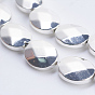 Non-magnétiques perles d'hématite synthétique brins, surface lisse, facette, ovale