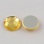 Taiwan Acrylic Rhinestone Cabochons, Flat Back and Faceted, Half Round/Dome