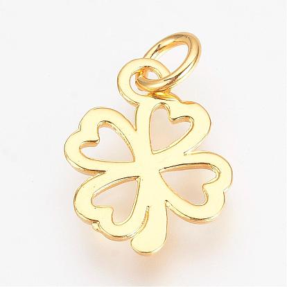 Alloy Pendants, Cadmium Free & Lead Free, with jump Ring, Clover