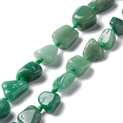 Natural Green Aventurine Beads Strands, Nuggets