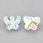 Glass Rhinestone Charms, Butterfly